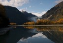 Photo of Davidson Glacier lake reflection